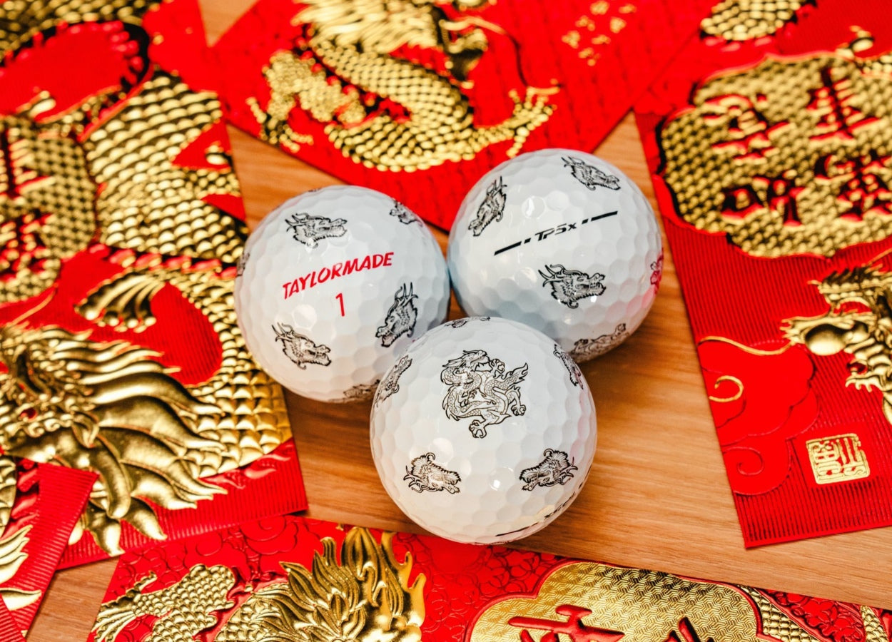 new 12 taylormade vault limited edition tp5 pix dragon gold golf balls