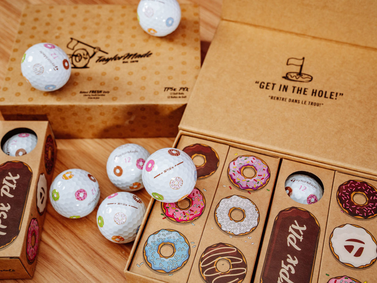 new 12 taylormade vault limited edition tp5 x pix doughnut golf balls