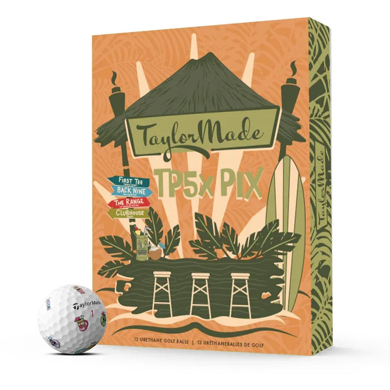 New 12 Taylormade Vault Limited Edition Tp5 X Pix Tiki Golf Balls