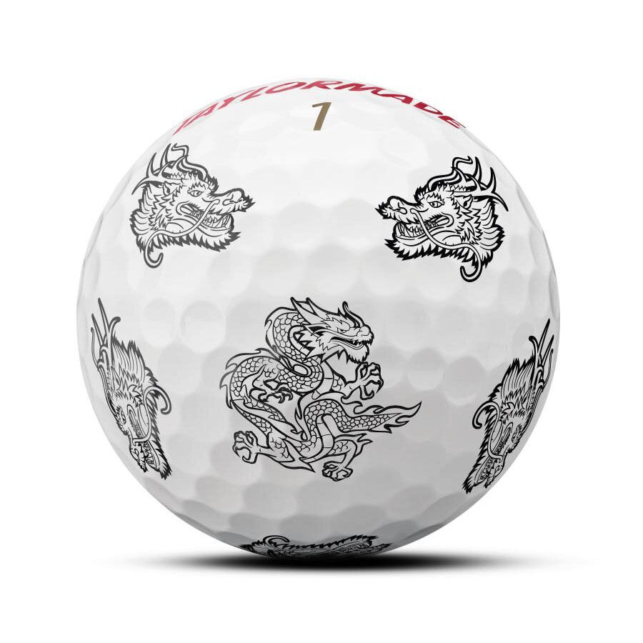 new 12 taylormade vault limited edition tp5 pix dragon gold golf balls