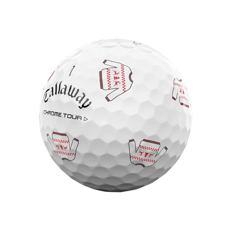 New 12 Callaway Chrome Tour Truvis Limited Edition Ugly Sweater Golf Balls