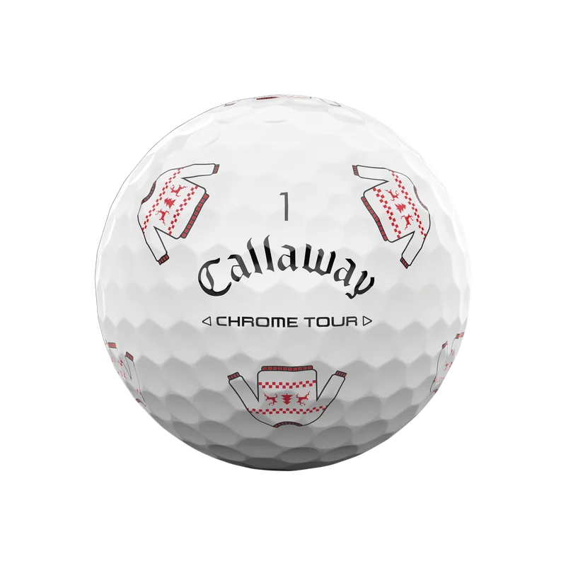 New 12 Callaway Chrome Tour Truvis Limited Edition Ugly Sweater Golf Balls