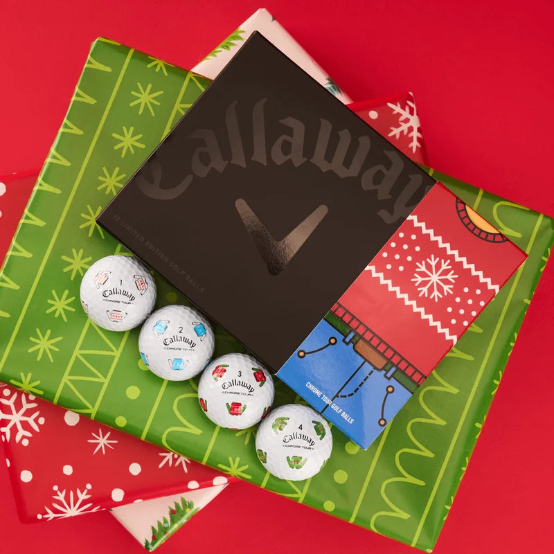 New 12 Callaway Chrome Tour Truvis Limited Edition Ugly Sweater Golf Balls