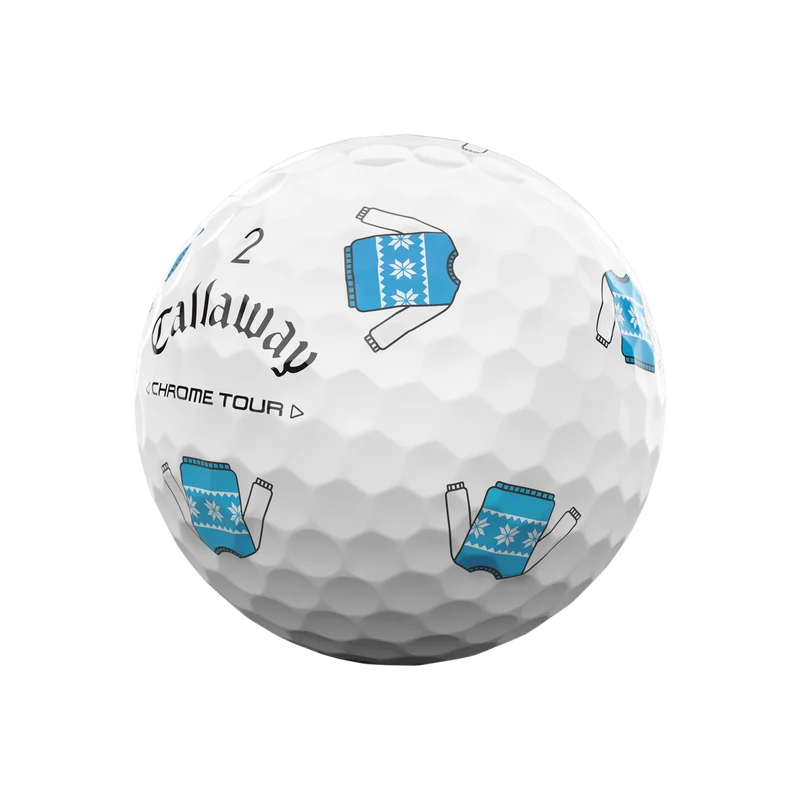 New 12 Callaway Chrome Tour Truvis Limited Edition Ugly Sweater Golf Balls