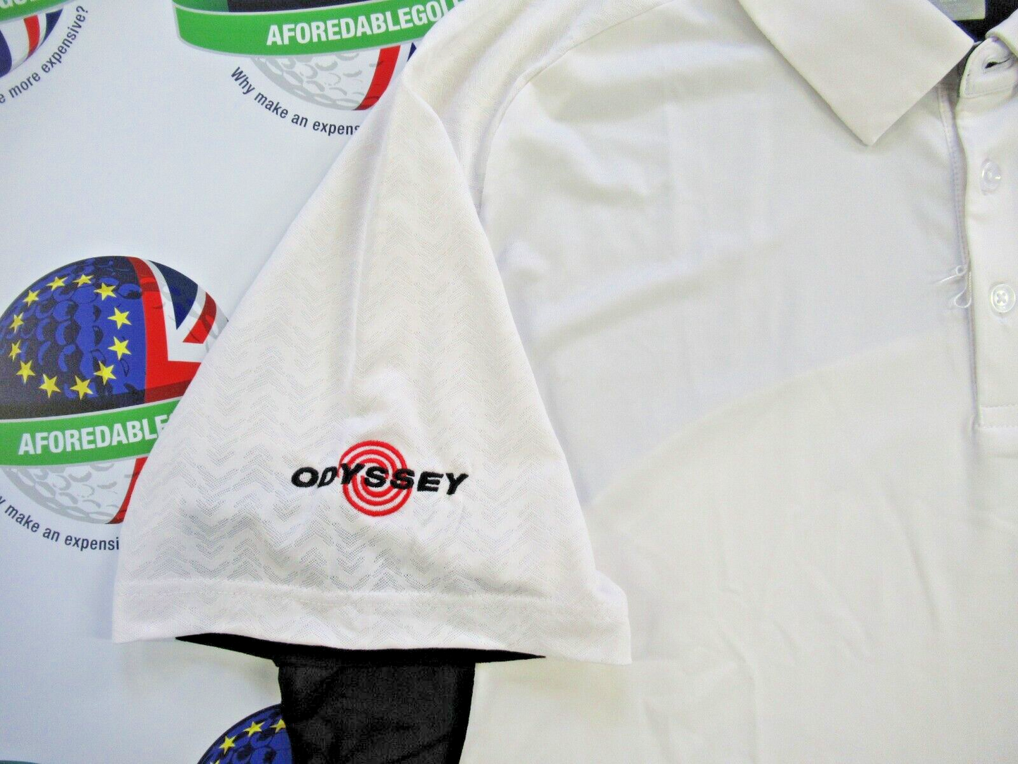 Callaway Odyssey Blocked Golf Polo Shirt Bright White Uk Size XXXL