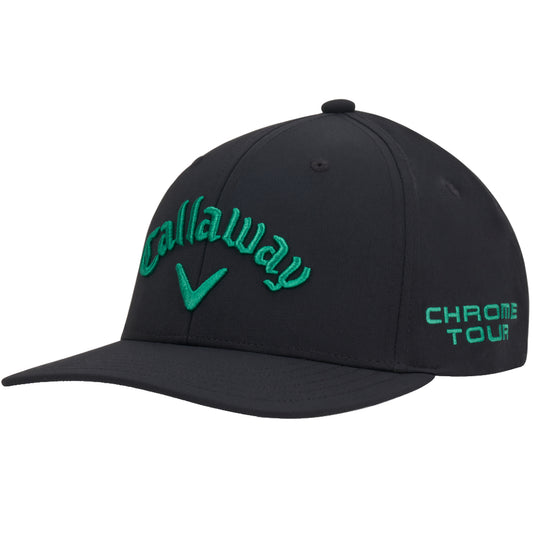 New Callaway Golf Tour Performance Pro Black/Green Adjustable Cap Elyte
