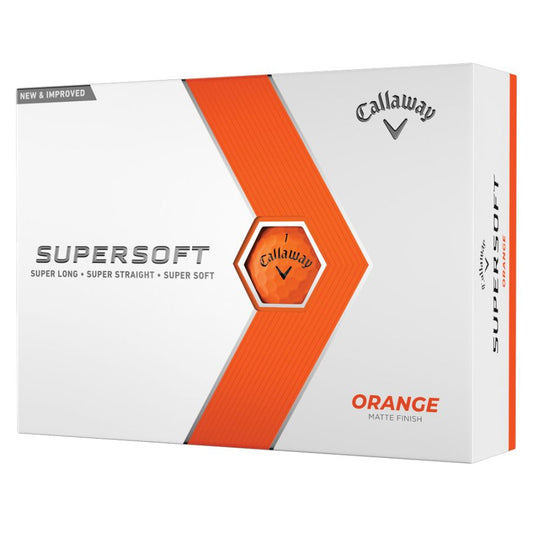 New 1 Dozen Callaway Supersoft Orange Matte Finish Golf Balls