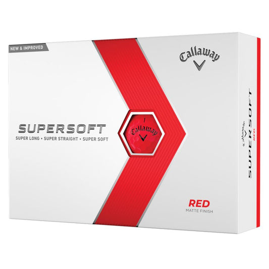 New 1 Dozen Callaway Supersoft Red Matte Finish Golf Balls