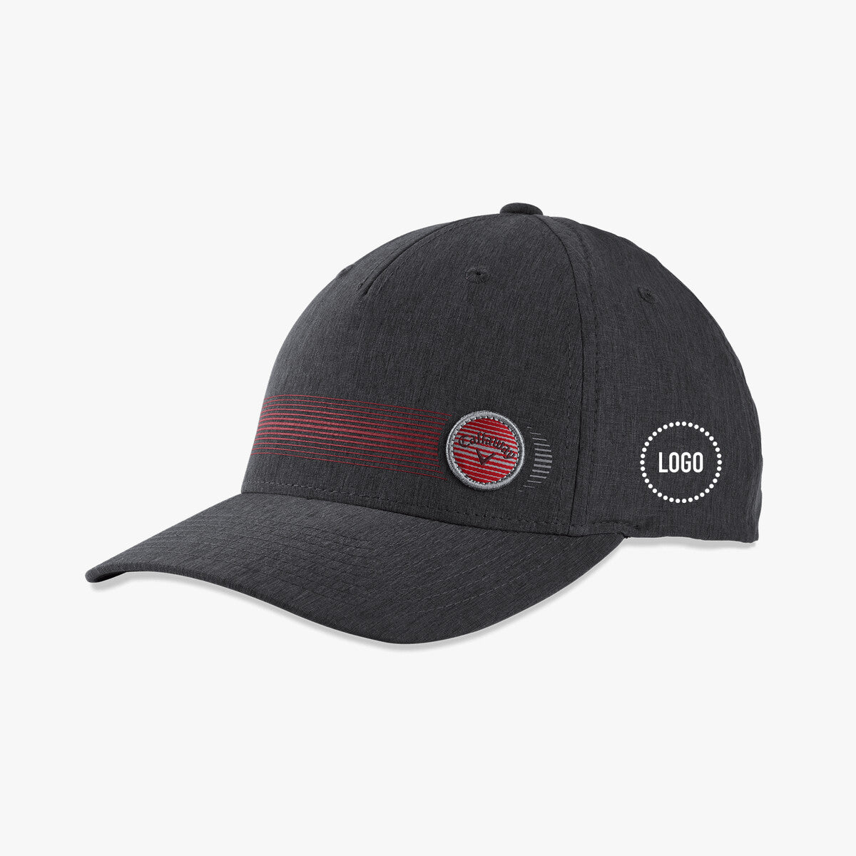Callaway Straight Shot Flexfit Grey/Red Adjustable Golf Cap