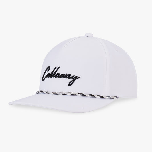 New Callaway Golf Birdie Putt Rope White Adjustable Cap