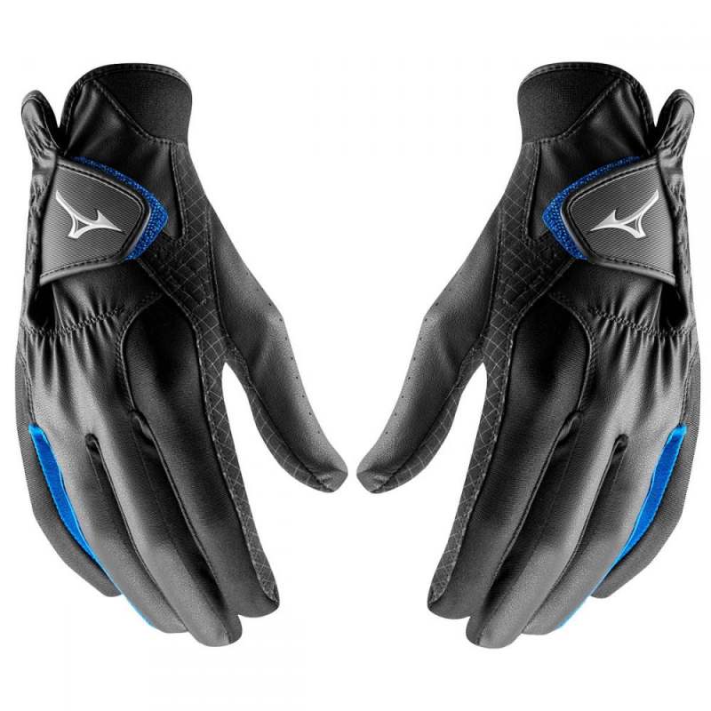 Mizuno Mens Black Rain Fit Golf Gloves (1 Pair) Left & Right Gloves Medium