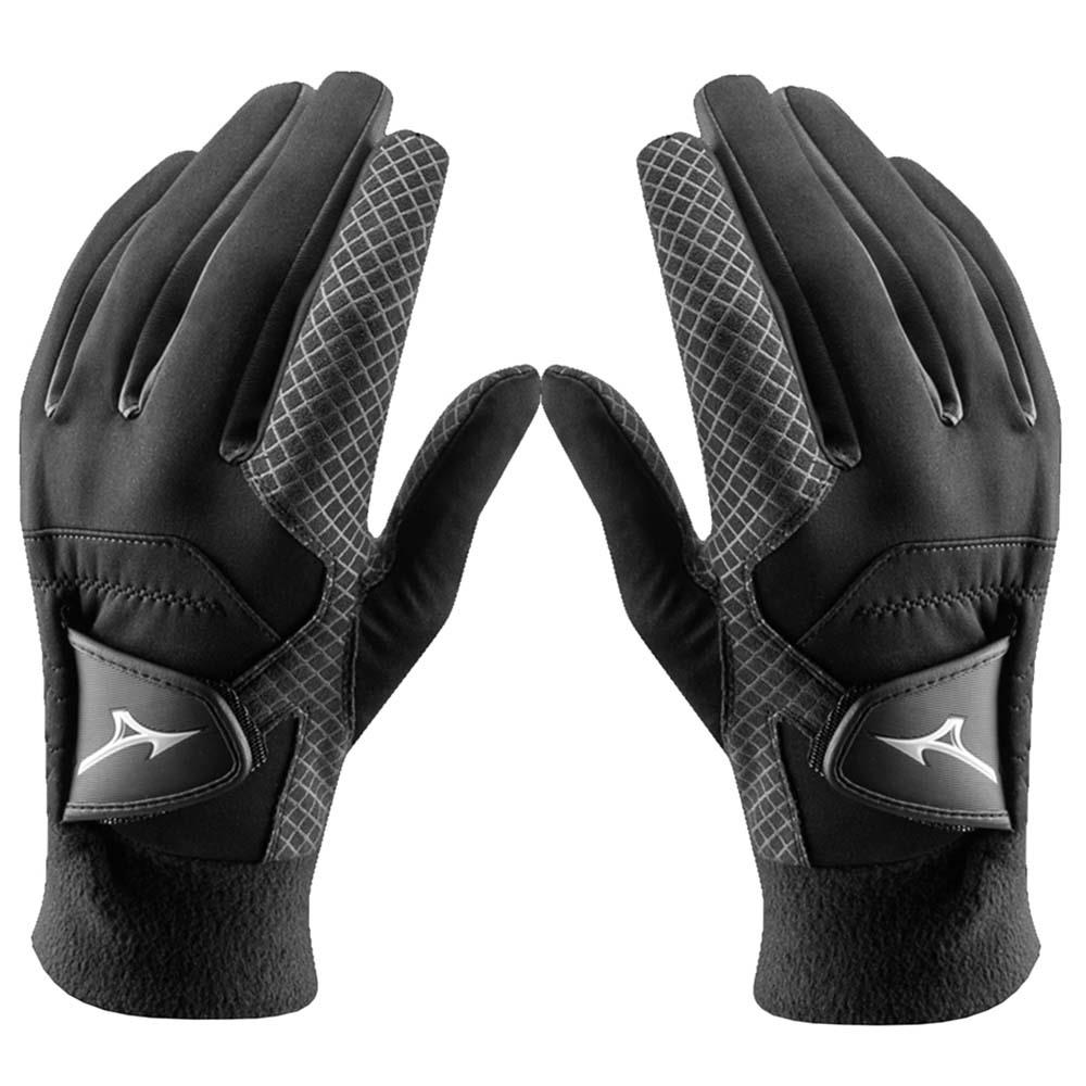 Mizuno Mens Black Thermagrip Golf Gloves (1 Pair) Left & Right Gloves Medium