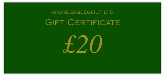 Aforedablegolf £20 gift voucher