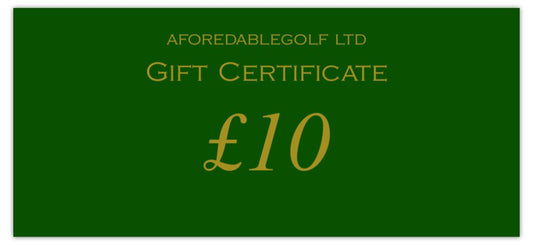 Aforedablegolf £10 gift voucher
