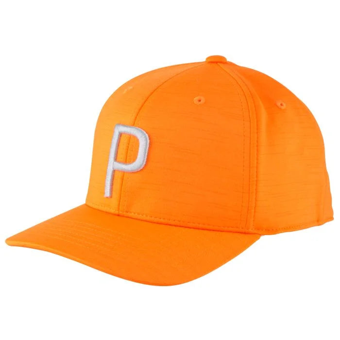 Puma P Rickie Fowler 110 Flexfit Snap Back Adjustable Cap Rickie Orange/Mid Gray