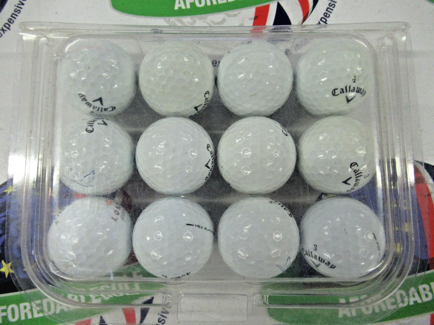 12 callaway hex black tour golf balls pearl/pearl 1 grade