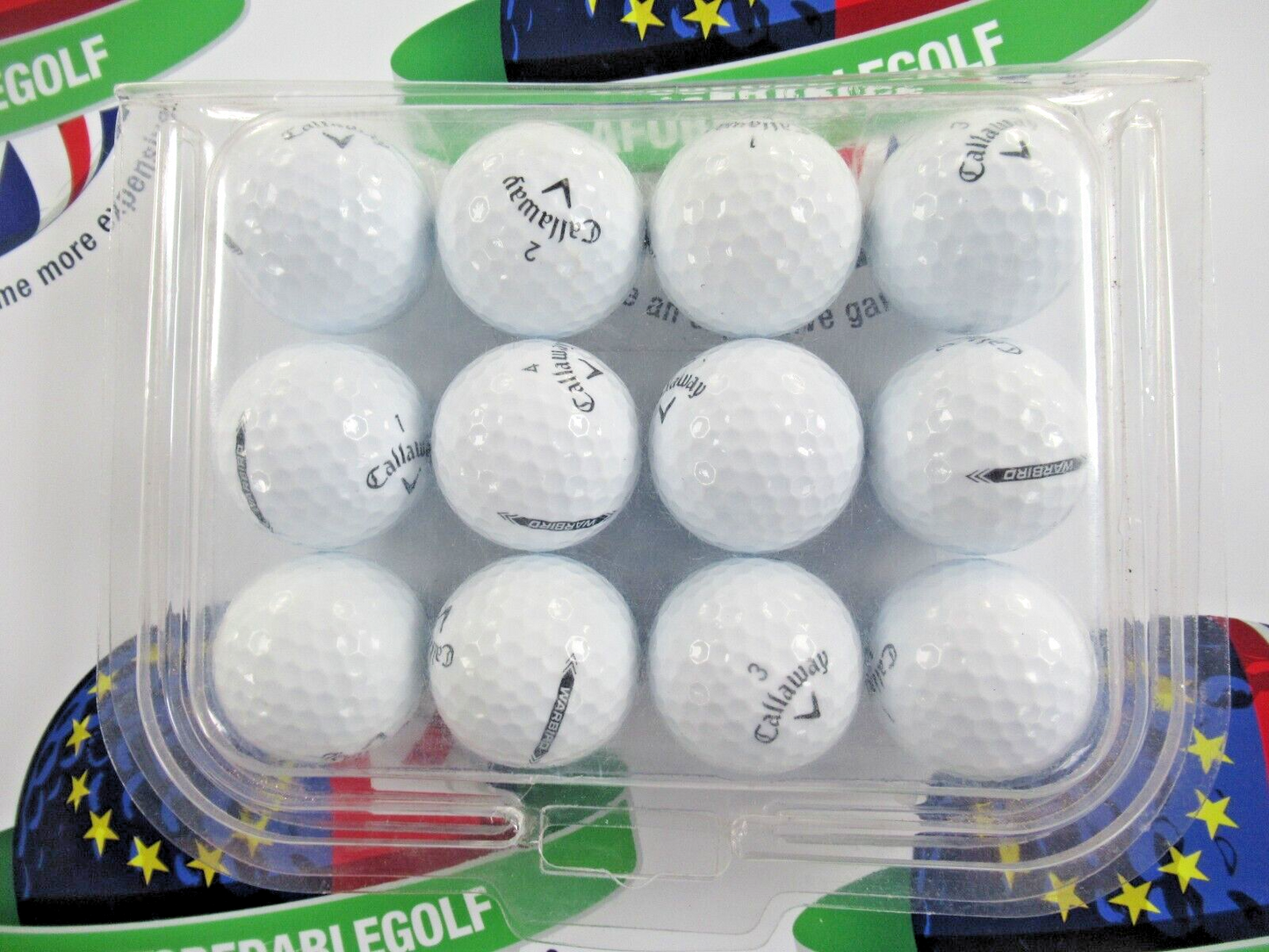 12 callaway warbird white golf balls pearl/pearl 1 grade