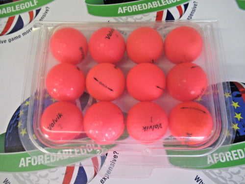 12 volvik vivid pink golf balls pearl/pearl 1 grade