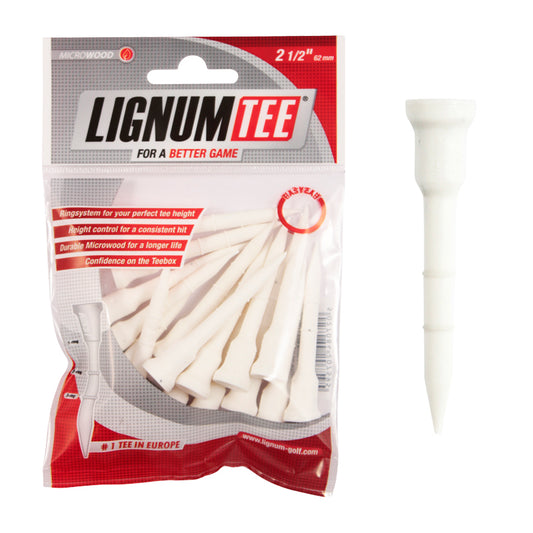 Lignum Tees 2 1/2" (62 mm) White-16 Pack #1 In Europe