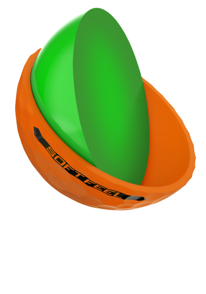 12 Srixon SOFT FEEL BRITE Matte Finish Orange 2024 Golf Balls