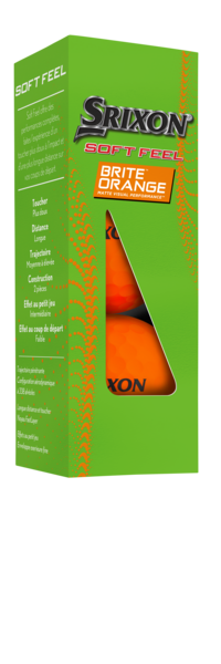 12 Srixon SOFT FEEL BRITE Matte Finish Orange 2024 Golf Balls