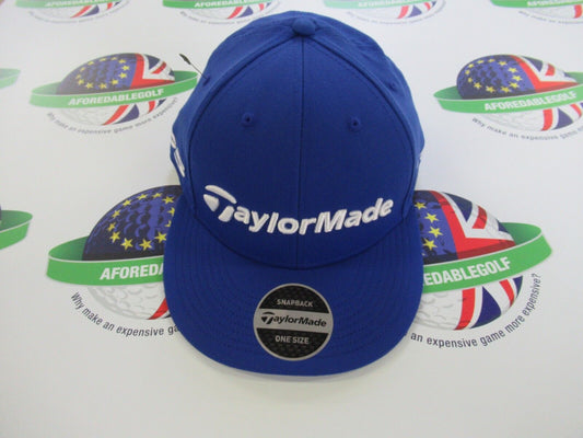 taylormade blue snap back flat bill golf cap stealth tp5
