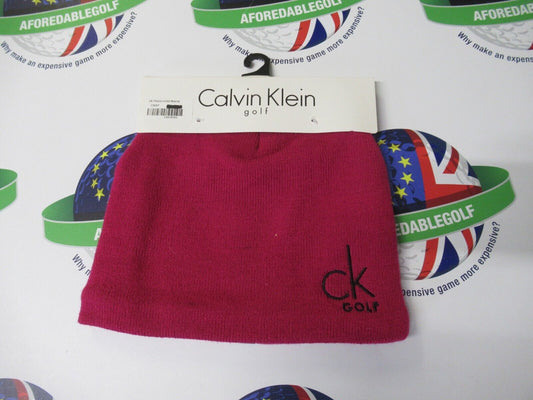 calvin klein golf magenta fleece lined windproof beanie