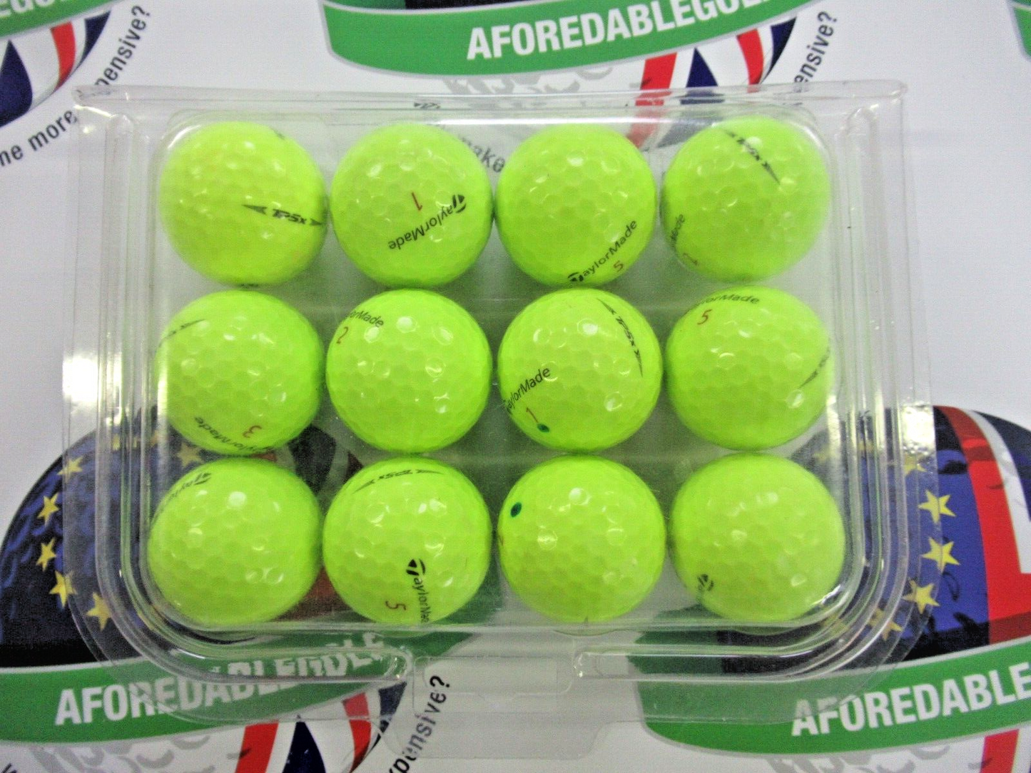12 taylormade tp5x optic yellow golf balls pearl/pearl 1 grade
