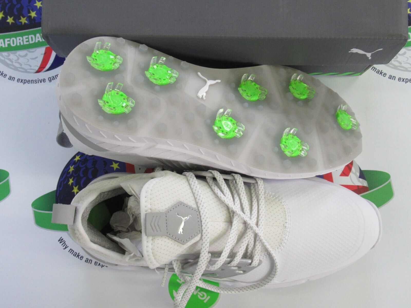 Puma Ignite-Articulate Waterproof Golf Shoes White/Silver-High