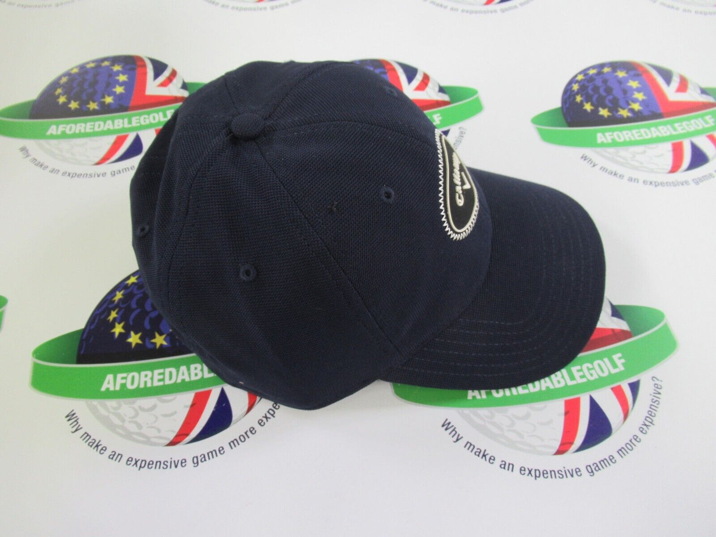 callaway golf stretch fitted navy golf cap small/medium