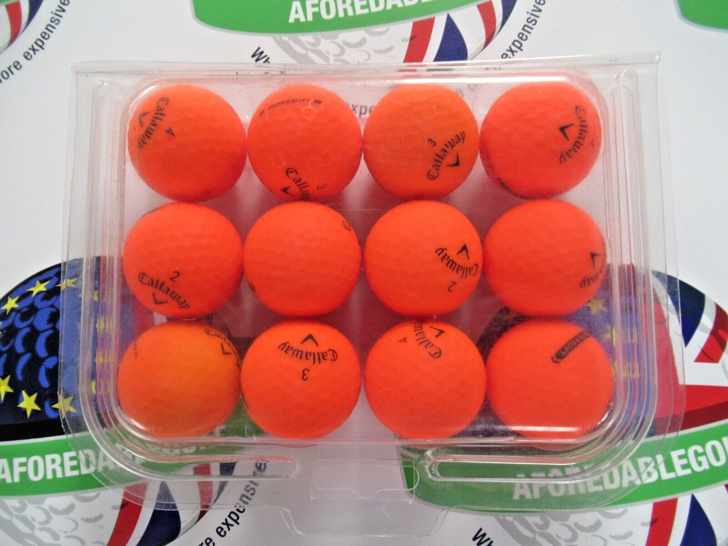 12 callaway supersoft orange matte finish golf balls pearl/pearl 1 grade