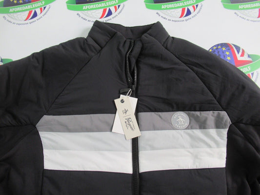 ORIGINAL PENGUIN FULL ZIP 70S INSULATED GOLF JACKET BLACK UK SIZE MEDIUM