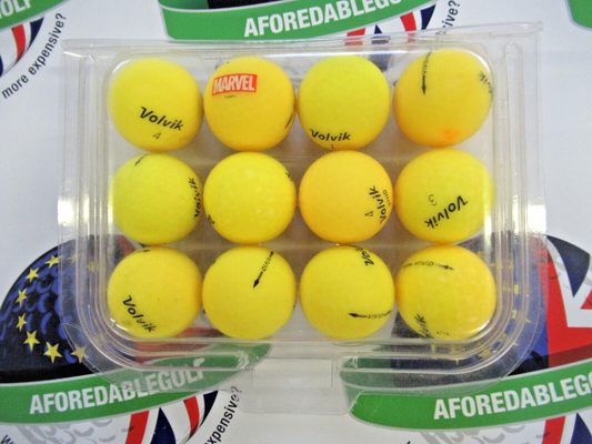 12 volvik vivid yellow golf balls pearl/pearl 1 grade