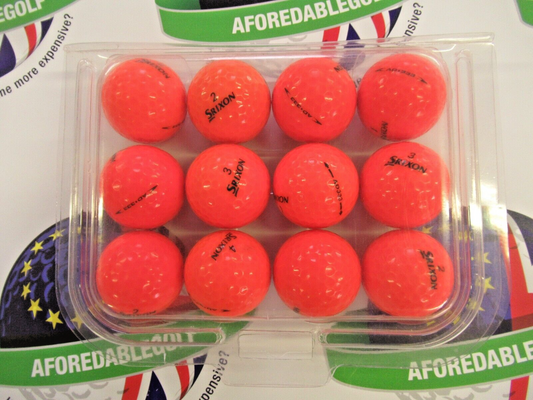 12 Srixon Ad333 Optic Orange Golf Balls Pearl/Pearl 1 Grade