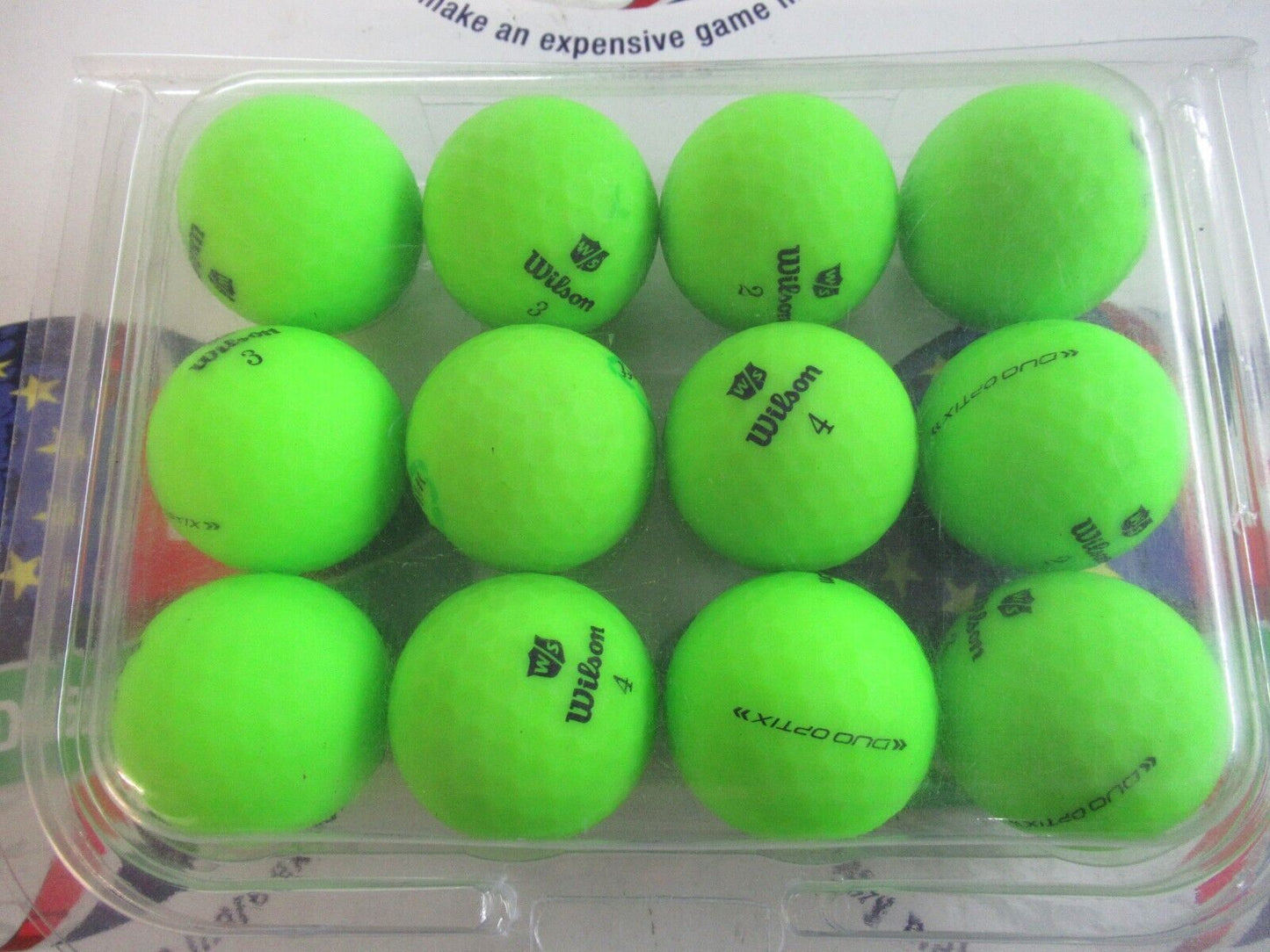 12 wilson staff matte finish green golf balls pearl/pearl 1 grade