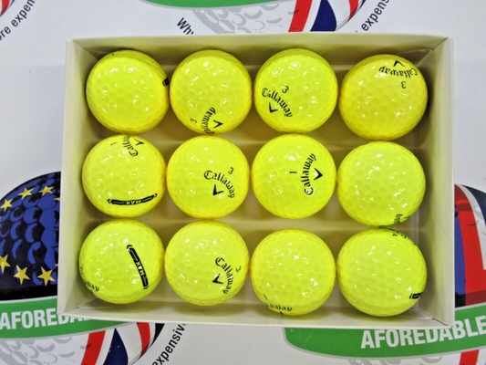 12 callaway supersoft max optic yellow golf balls pearl/pearl 1 grade