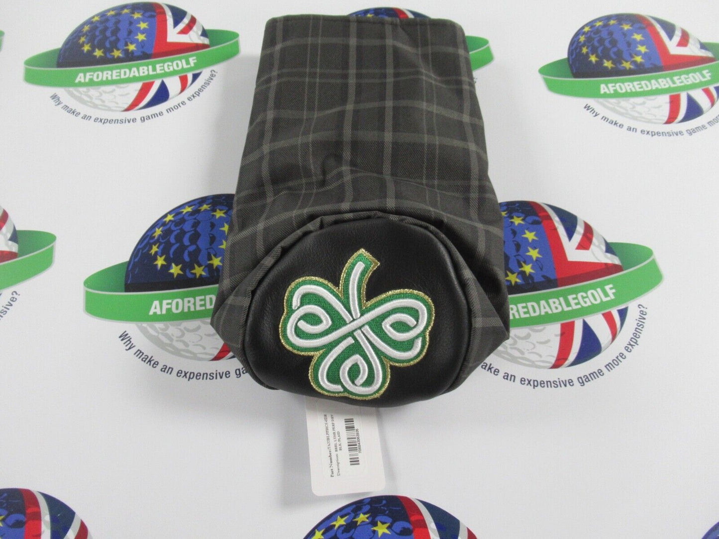 titleist limited edition shamrock plaid barrel leather performance driver cover