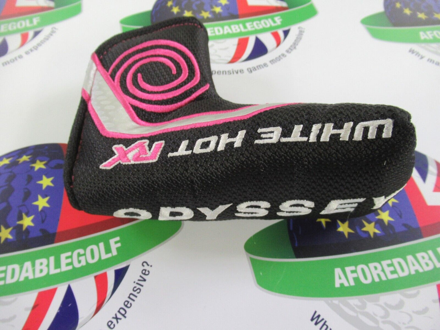 new odyssey white hot rx pink blade putter head cover