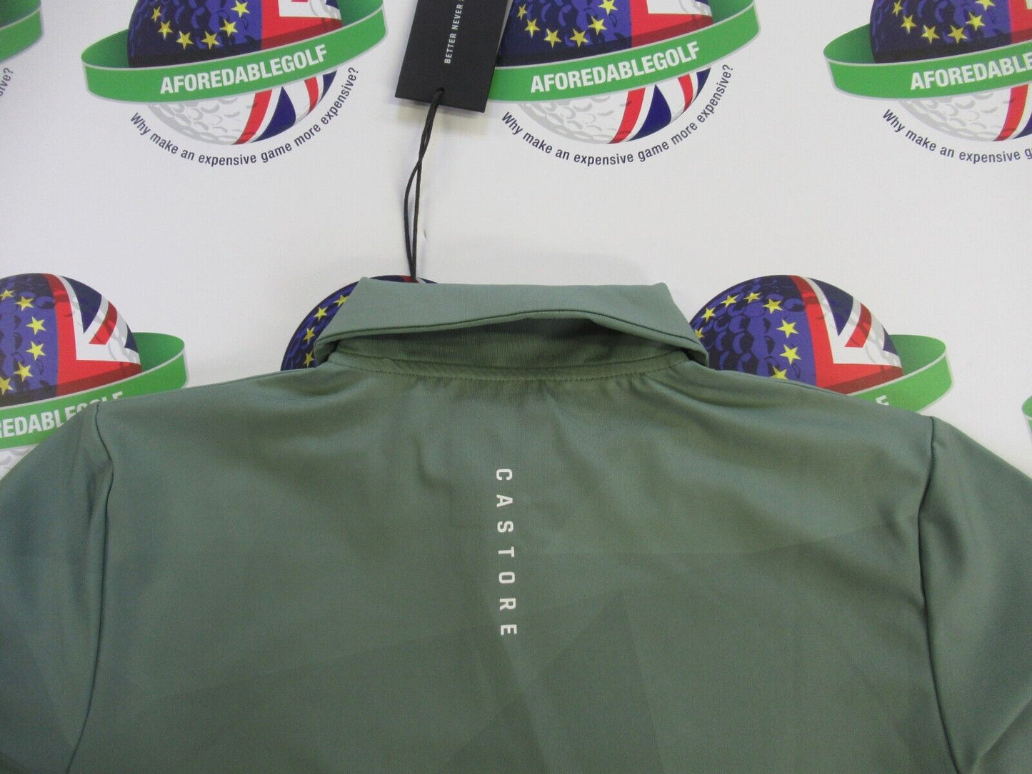 castore golf mens printed polo shirt hunter green uk size xl