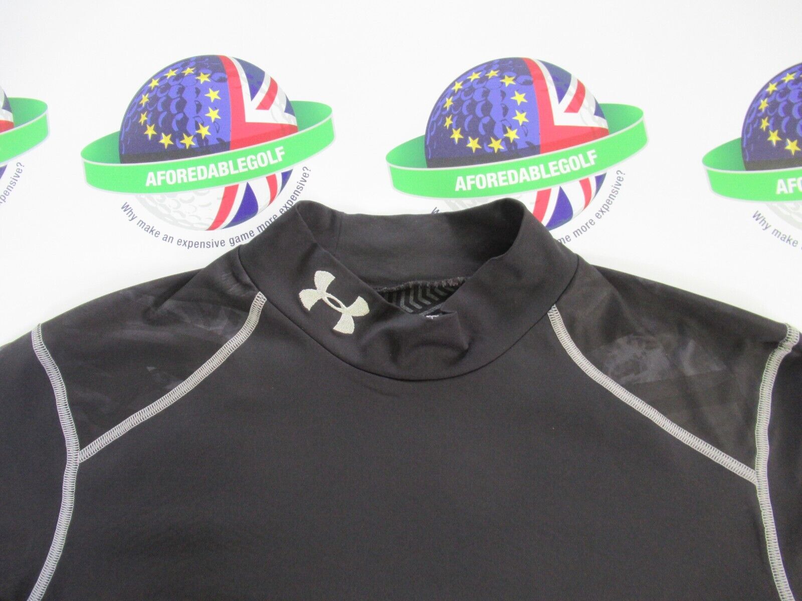 under armour coldgear infrared evo fitted mock black base layer top uk