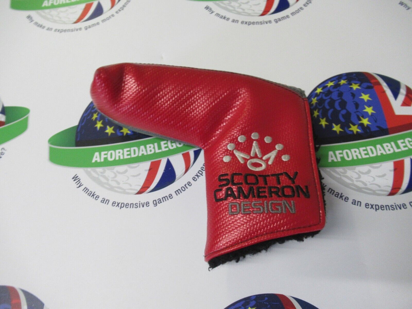 Used scotty cameron design milled putters red/grey blade putter cover