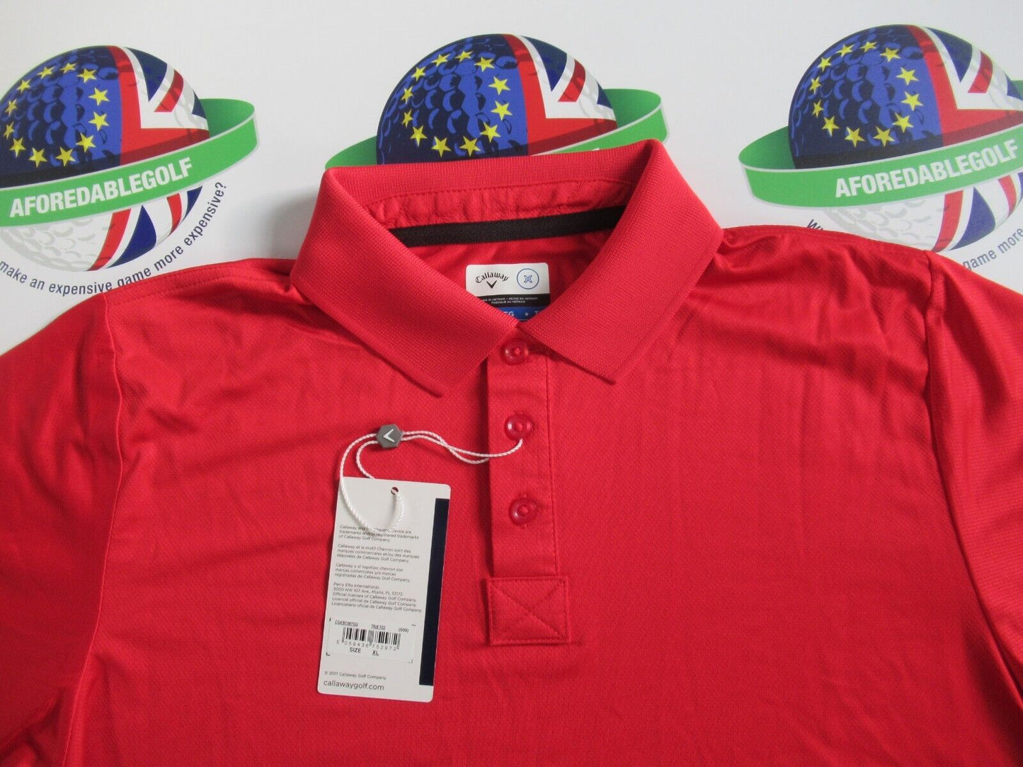 callaway x youth red polo shirt uk size xl 160-172cm 14-16 years