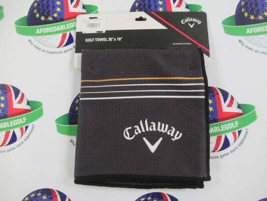 new callaway rogue st microfiber golf towel 35" x 19" with woven loop attachment