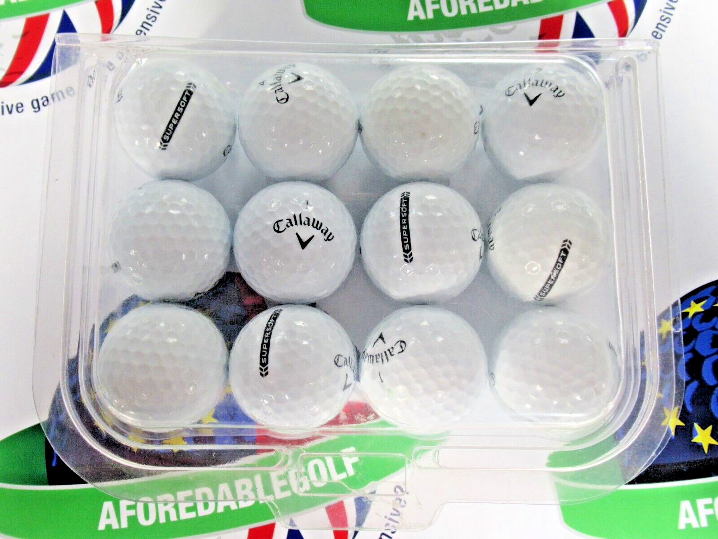 12 Callaway Supersoft White Golf Balls Pearl/Pearl 1 Grade