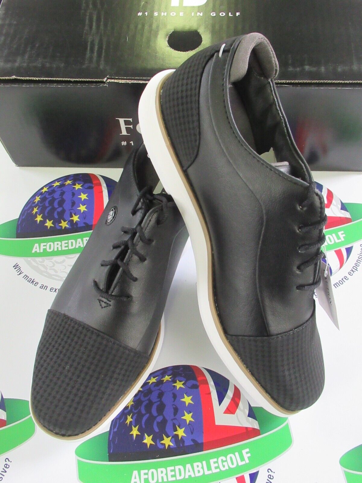 footjoy fj traditions womens golf shoes 97917k black uk size 4.5 wide/large