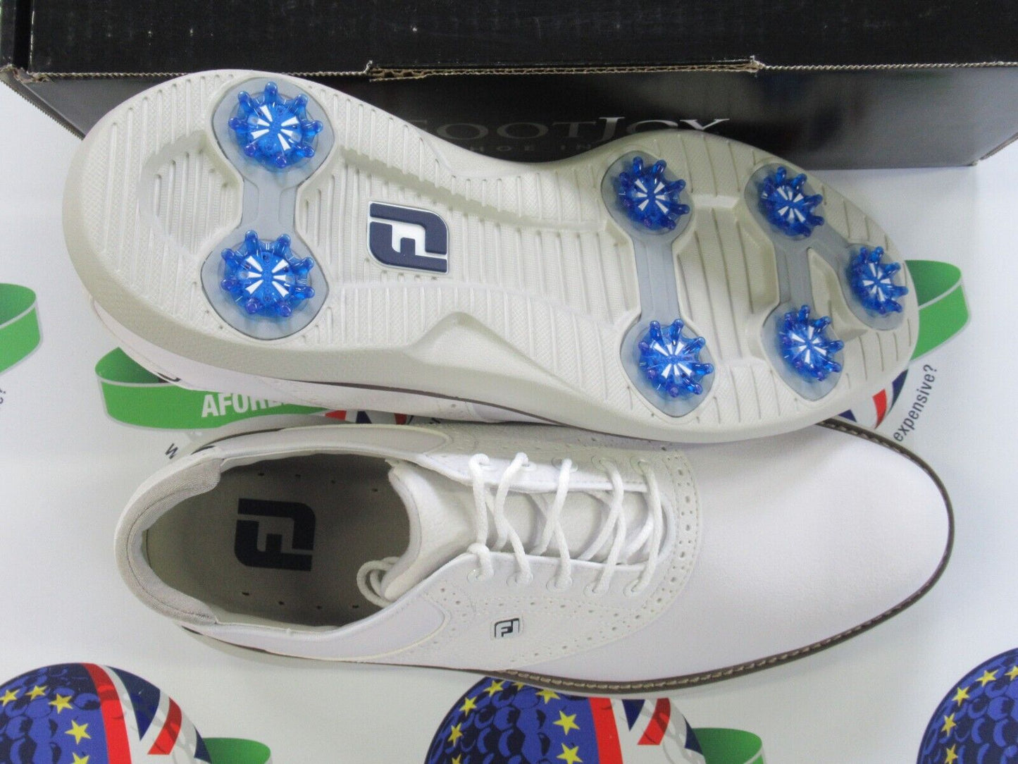 footjoy traditions waterproof golf shoes 57903k white 9.5 medium