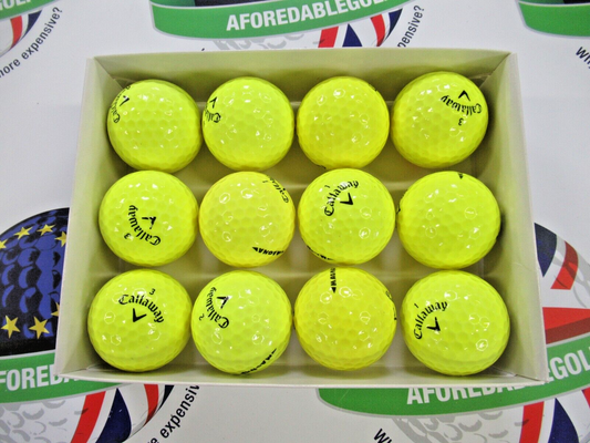 12 callaway supersoft magna optic yellow golf balls pearl/pearl 1 grade