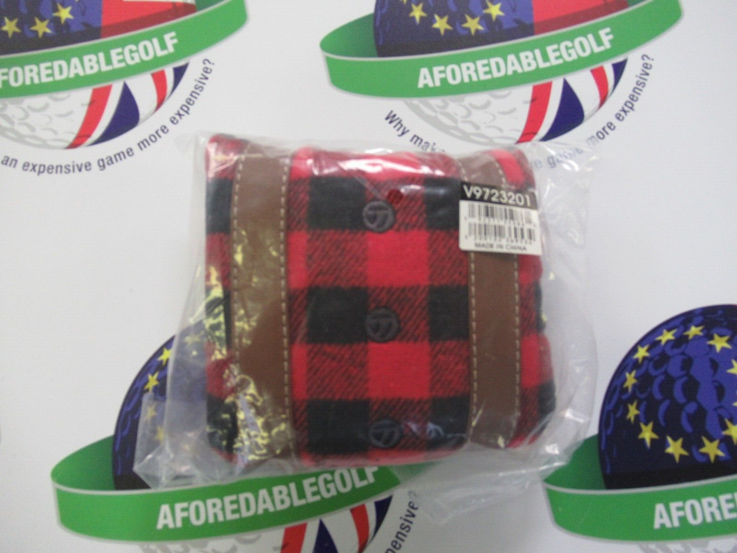 taylormade vault limited edition festive flannel mallet putter cover