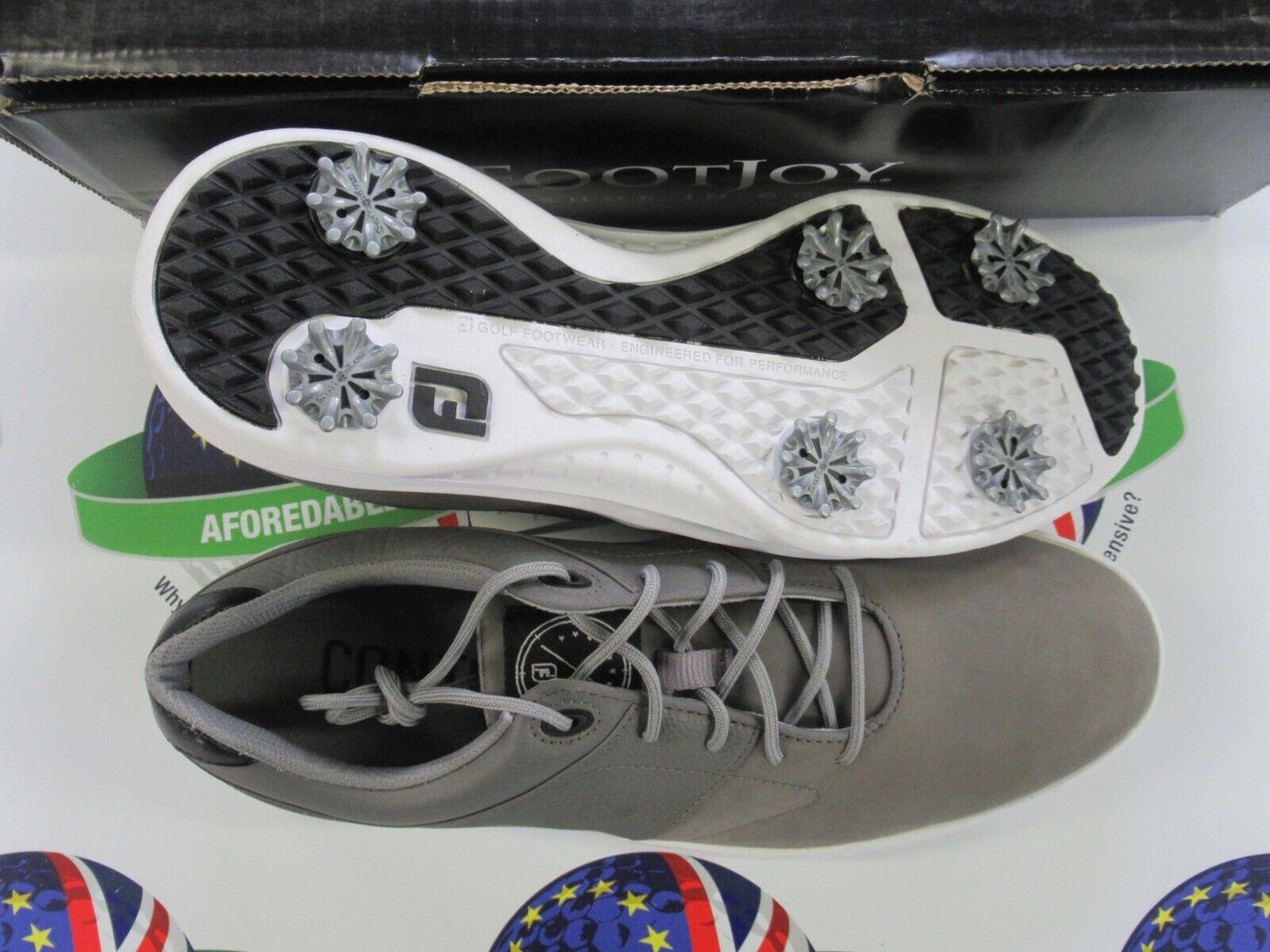footjoy contour golf shoes 54129k grey uk size 9.5 medium
