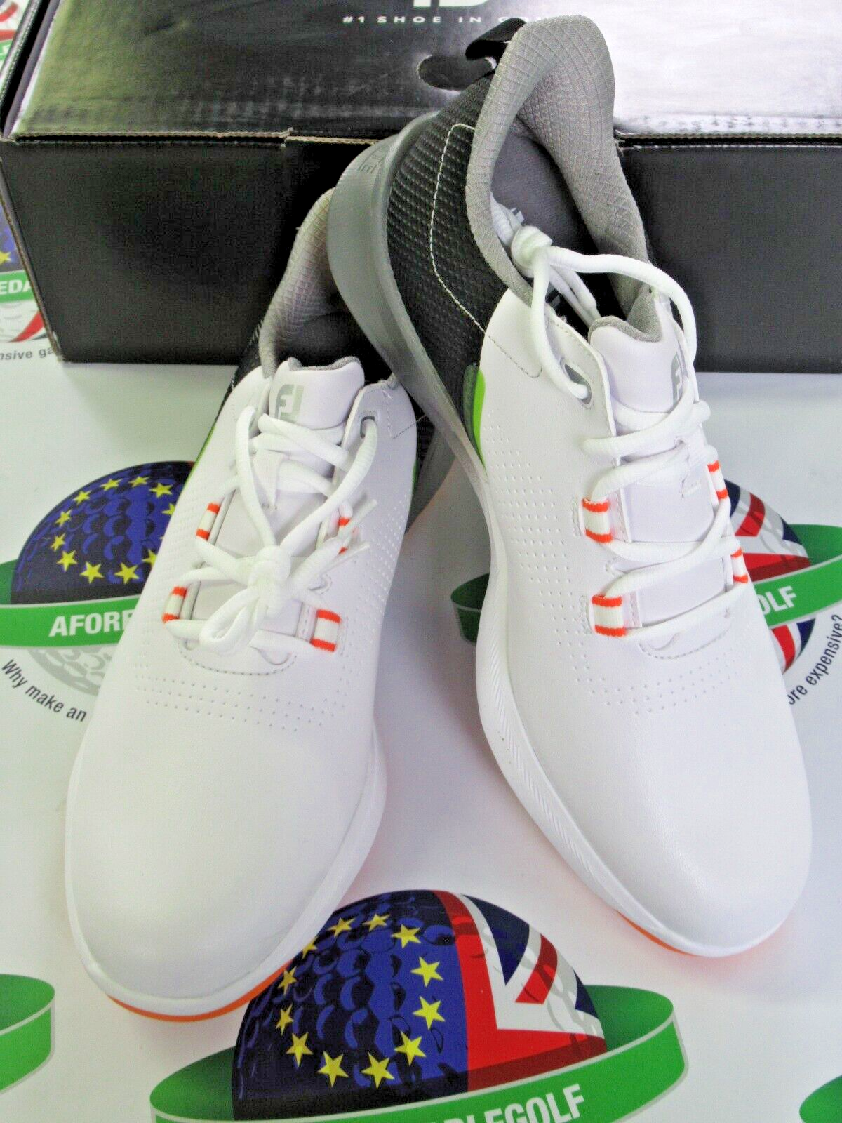 footjoy fj fuel waterproof golf shoes 55443k grey/white uk size 9 medium